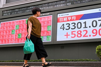 日経平均株価、2日連続で終値が史上最高値更新　4万3274円