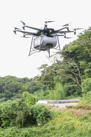 能登で空飛ぶクルマの試験飛行　災害時に救援物資輸送を想定
