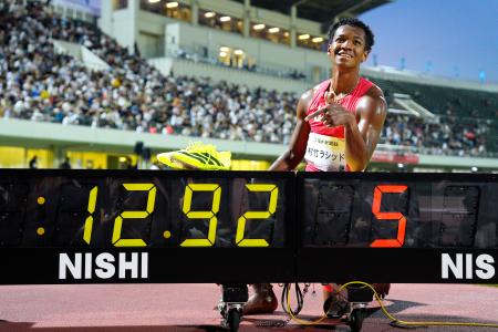 村竹が日本勢初の１２秒台　男子１１０ｍ障害