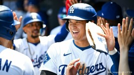 大谷翔平、1安打1左飛でダルビッシュ有との今季初対戦は引き分け　ドジャースは接戦制し首位攻防戦を3連勝でスイープ