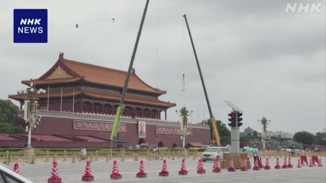中国 軍事パレードで新型兵器公開へ 極超音速兵器や無人機など