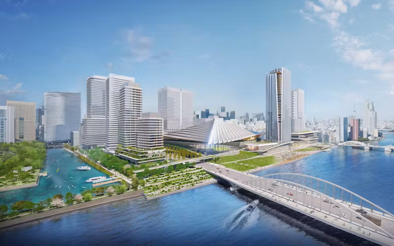 三井不動産、築地再開発のスタジアム屋根「扇形」に　基本計画を策定