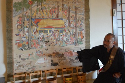 涅槃図に「ハート形の瞳」描かれた猫　京都の寺院が修復へCF募集