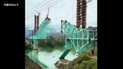 中国・青海省で鉄道橋崩落で12人死亡4人行方不明