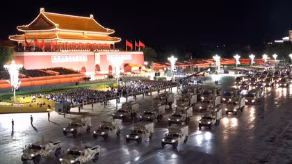 中国が9月3日実施の大規模軍事パレード前に最終リハ　「抗日戦争勝利記念日」80周年の節目…プーチン大統領ら参加予定