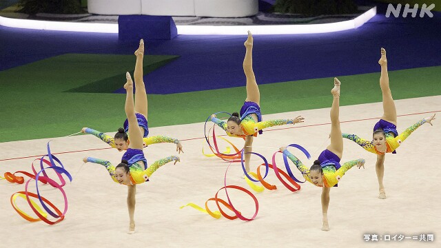 新体操 世界選手権 団体種目別 日本は「リボン」で銀メダル