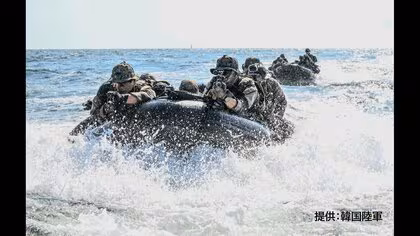 韓国軍が「海上浸透訓練」映像を公開　米韓合同軍事演習が終了…北朝鮮の反発に配慮か訓練の一部を来月に延期