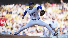 大谷翔平、5回87球を投げ今季最多の9奪三振! 11度目の登板で今季初となる勝利投手の権利を持って降板