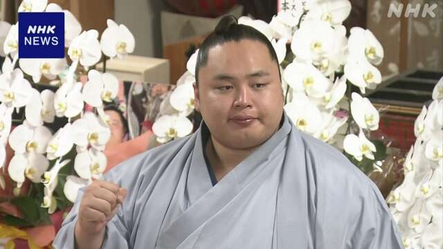 大相撲秋場所 先場所初優勝の琴勝峰 “挑戦する気持ちで”
