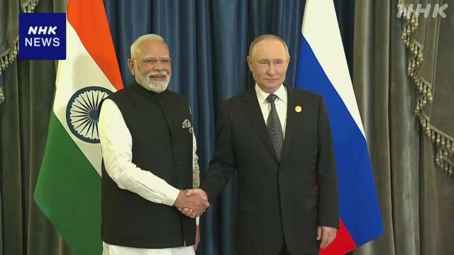インドのモディ首相 プーチン大統領と会談 “和平確立を”