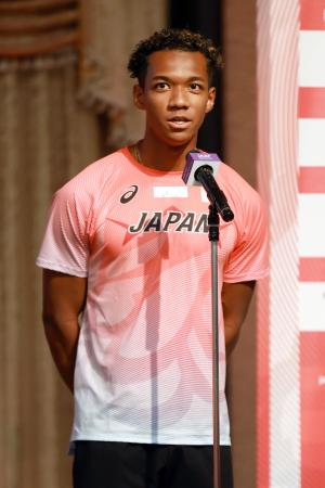 世界陸上の日本代表壮行会を開催　村竹「一丸となって盛り上げを」