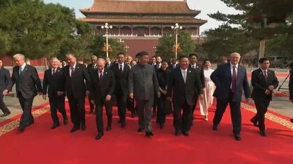 中国・ロシア・北朝鮮の首脳が初めて一堂に会する　日本との戦争勝利80年を記念する式典で