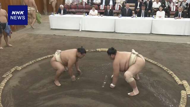 大相撲秋場所を前に稽古総見 両横綱が精力的に調整