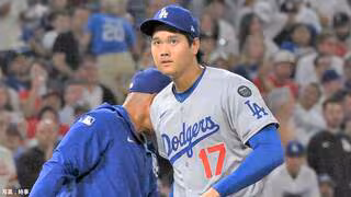 大谷翔平、4回途中70球で降板...“緊急二刀流”で無失点の粘投、ピンチ招くも160キロ台の全力投球で2者連続K