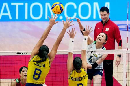 女子バレー日本、ブラジルに惜敗　メダル逃す