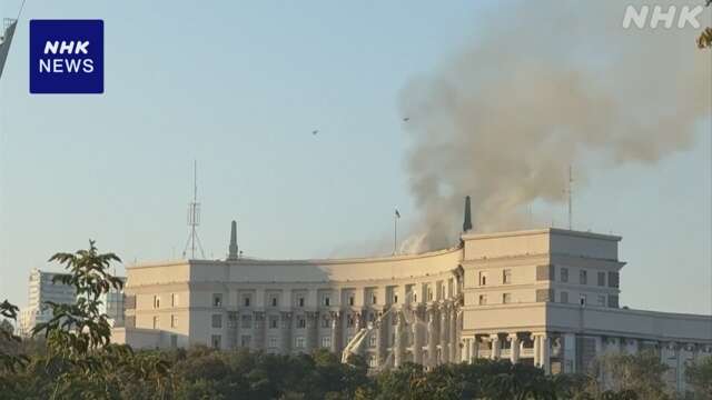 ロシア軍 最大規模の攻撃 首都キーウの政府庁舎で初めて被害