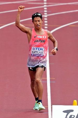 勝木隼人が男子３５キロ競歩で銅　日本勢メダル１号、東京世界陸上
