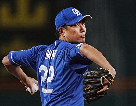 神０―１中（１４日）　大野１０勝目、５年ぶり２桁