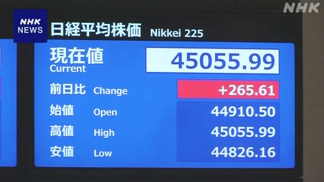 株価 取り引き時間中の最高値を更新 米FRBの利下げ決定で