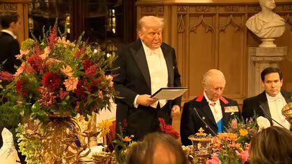 【速報】国賓訪英2度目のトランプ大統領がチャールズ国王主催の晩餐会に出席　スピーチで「最も光栄な瞬間の一つ」