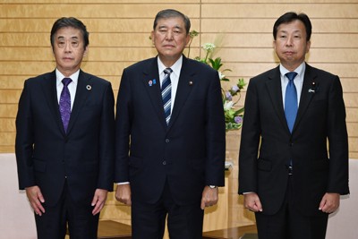 自工会会長、石破首相と面会　米関税巡り、政府の継続的支援を要請