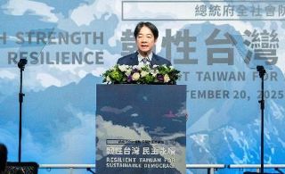 台湾、侵略に「投降せず」　頼清徳氏、中国の脅威強調
