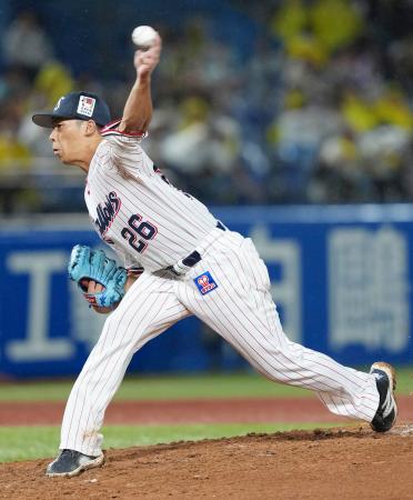 ヤ８―１神（２１日）　山野７回無失点で４勝目