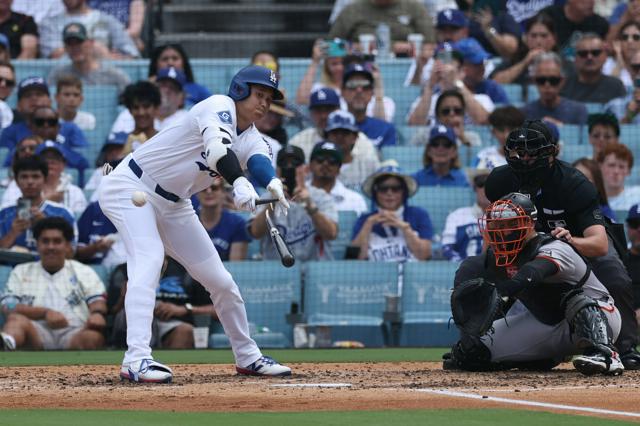ドジャース大谷翔平、3戦連発ならずも技ありの安打　連続出塁26に