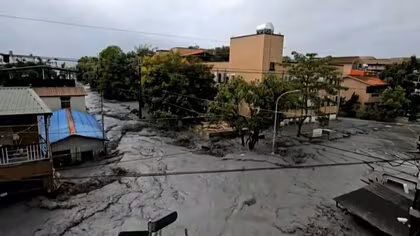 台風18号台湾で猛威　堤防崩壊で市街地に大量の水流れ込み2人死亡30人不明　この後中国南部や香港に接近へ