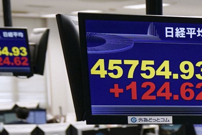 日経平均、終値4万5754円　3営業日連続で最高値更新