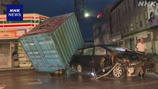 台風18号の大雨 台湾東部で14人死亡 46人と連絡取れなくなる