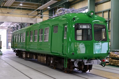 よみがえる「青ガエル」　東急線で活躍していた当時の姿を再現