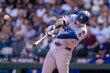 ドジャース大谷が自己最多５５号　マリナーズ戦でソロ