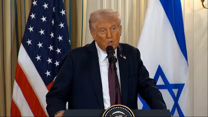 トランプ大統領が「ガザ戦闘終結」への包括的な計画発表　イスラエル側は受け入れる考え　即時停戦や段階的撤退