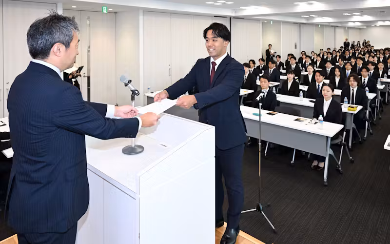 主要企業が内定式　NECのCEOはAI分身でエール