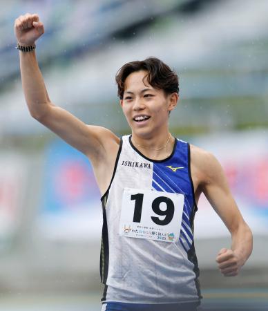 清水空跳、大会タイ記録で優勝　滋賀国スポ、陸上