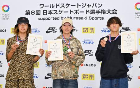 永原依弦、長谷川瑞穂が初優勝　スケボー日本選手権パーク