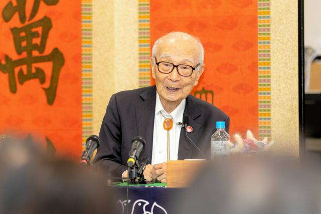 清水寺で日本宗教者平和会議　被団協の田中さんが核兵器の廃絶訴える
