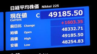 【動画】東京株、史上初の４万９０００円台　自維連立の実質合意で