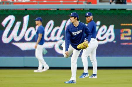 ドジャース、本拠地ＬＡで練習　第３戦グラスノー対シャーザー