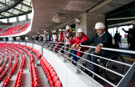 バリアフリー状況や動線を確認 アジアパラ選手団長セミナー