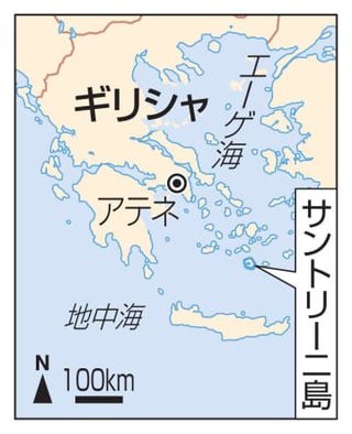 世界的観光地、上陸8千人に制限　ギリシャ・サントリーニ島