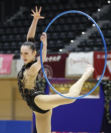 喜田未来乃が個人総合前半首位　全日本新体操が開幕、群馬・高崎