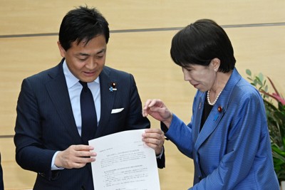 国民民主・玉木氏、高市首相と官邸で初の面会　経済対策で申し入れ