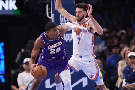 レーカーズ八村、敵地で１３得点　ＮＢＡ、サンダー戦に敗れる