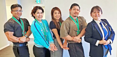 筋肉でお尻にチョウが浮き出る!?　初出場で「ミスター沖縄」称号　沖縄県ボディビル・フィットネス、4選手が優勝報告