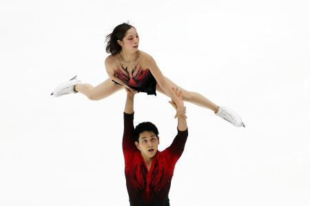 三浦、木原組はＳＰ２位　スケートアメリカ開幕