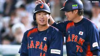【侍ジャパン】“追加招集”石上泰輝が勝ち越し2点タイムリー！2死満塁からライトに運ぶ　佐々木の押し出し四球で同点