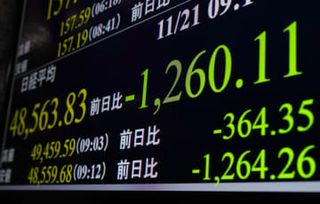 東証、一時1200円超安　米株安受け、半導体に売り