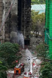 香港、火災批判で逮捕　抗議警戒、死者１４６人に